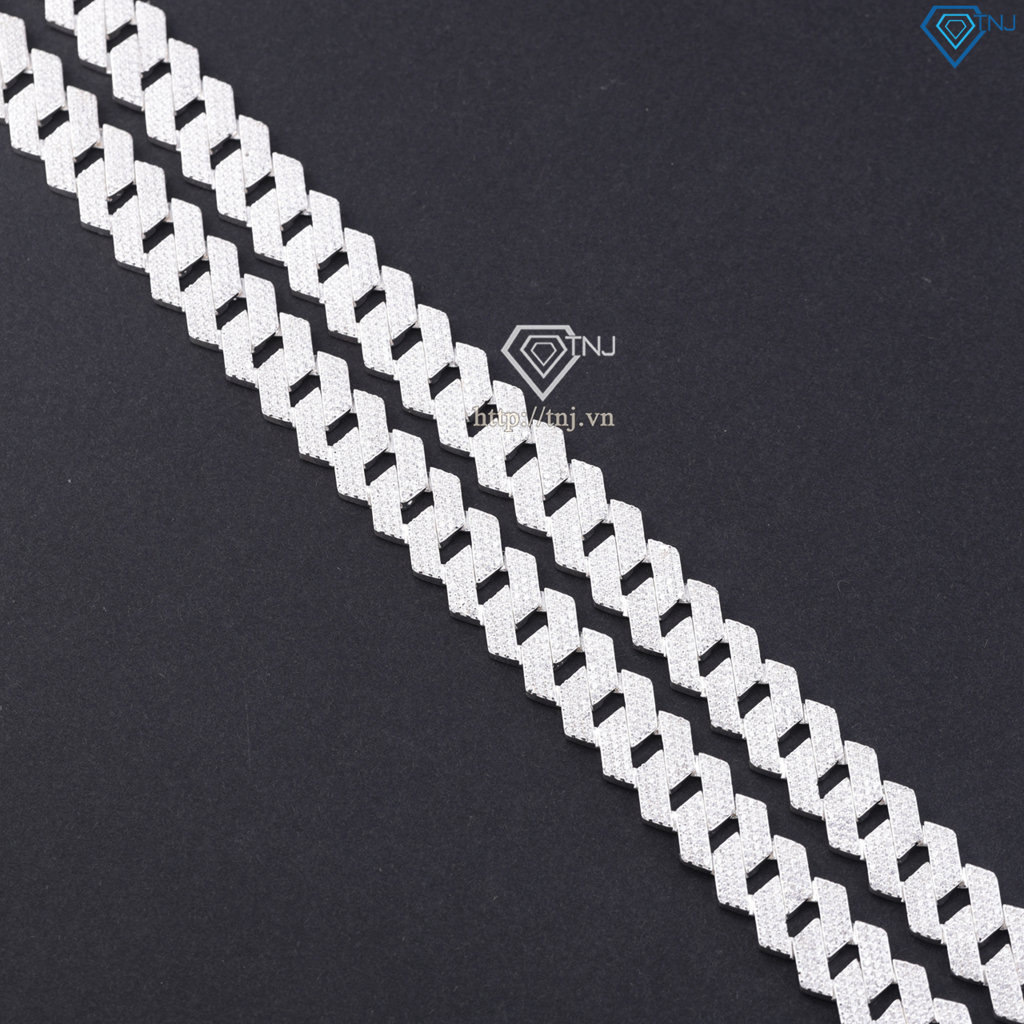 Dây chuyền bạc nam cuban mắt xích 14mm DCK0160