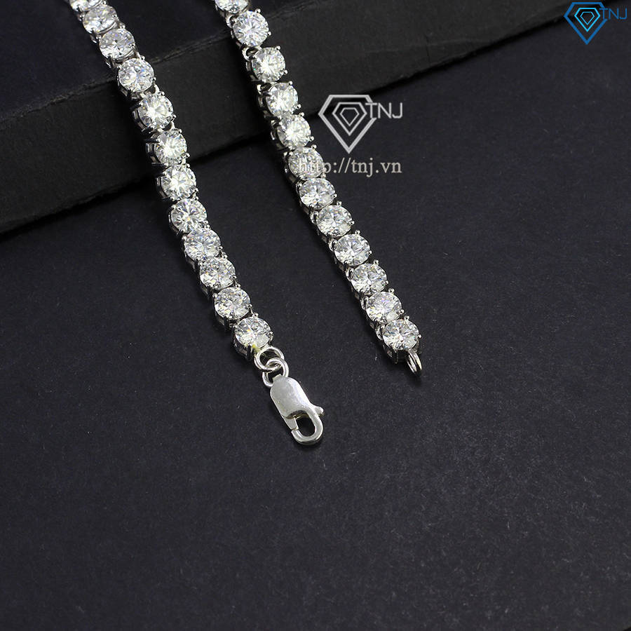 Dây chuyền Tennis bạc full Moissanite 5mm DCKM0001