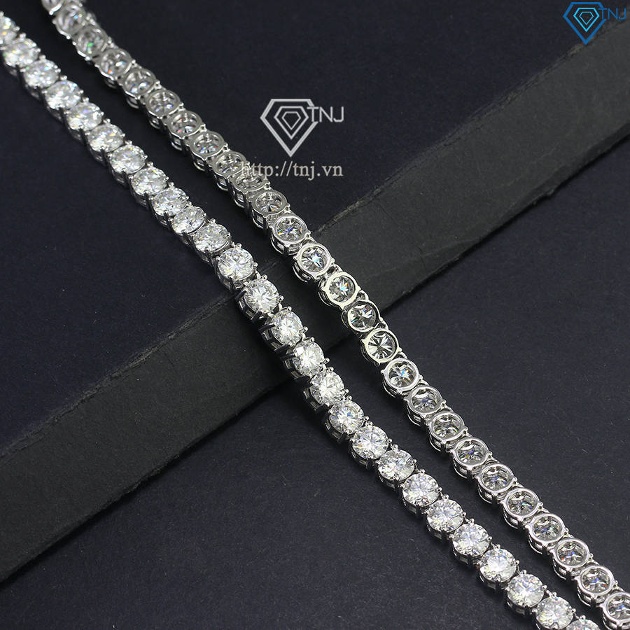 Dây chuyền Tennis bạc full Moissanite 5mm DCKM0001