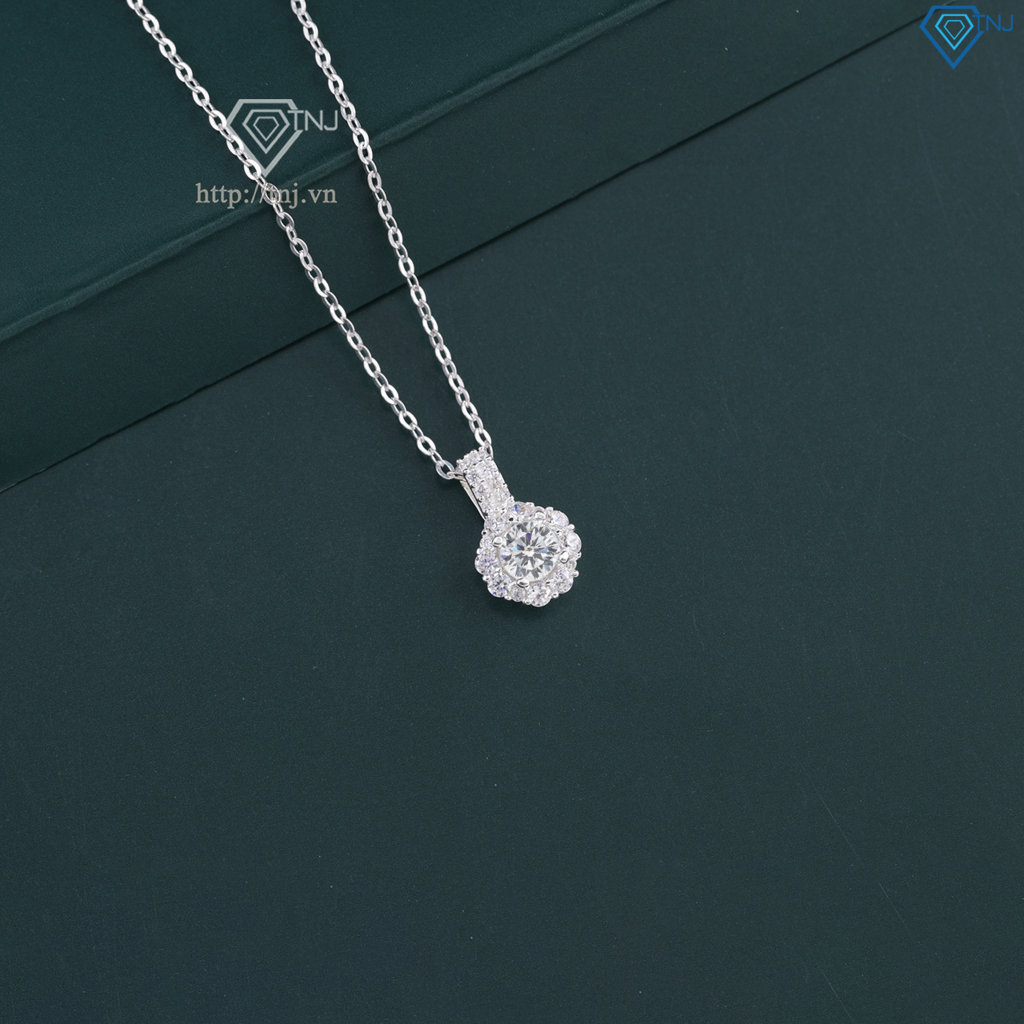 Dây chuyền bạc nữ mặt đính đá đẹp DCN0696