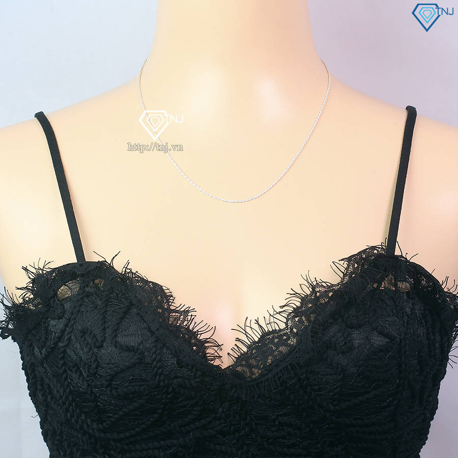 Dây chuyền bạc nữ dạng xoắn nhỏ DNK0009.1