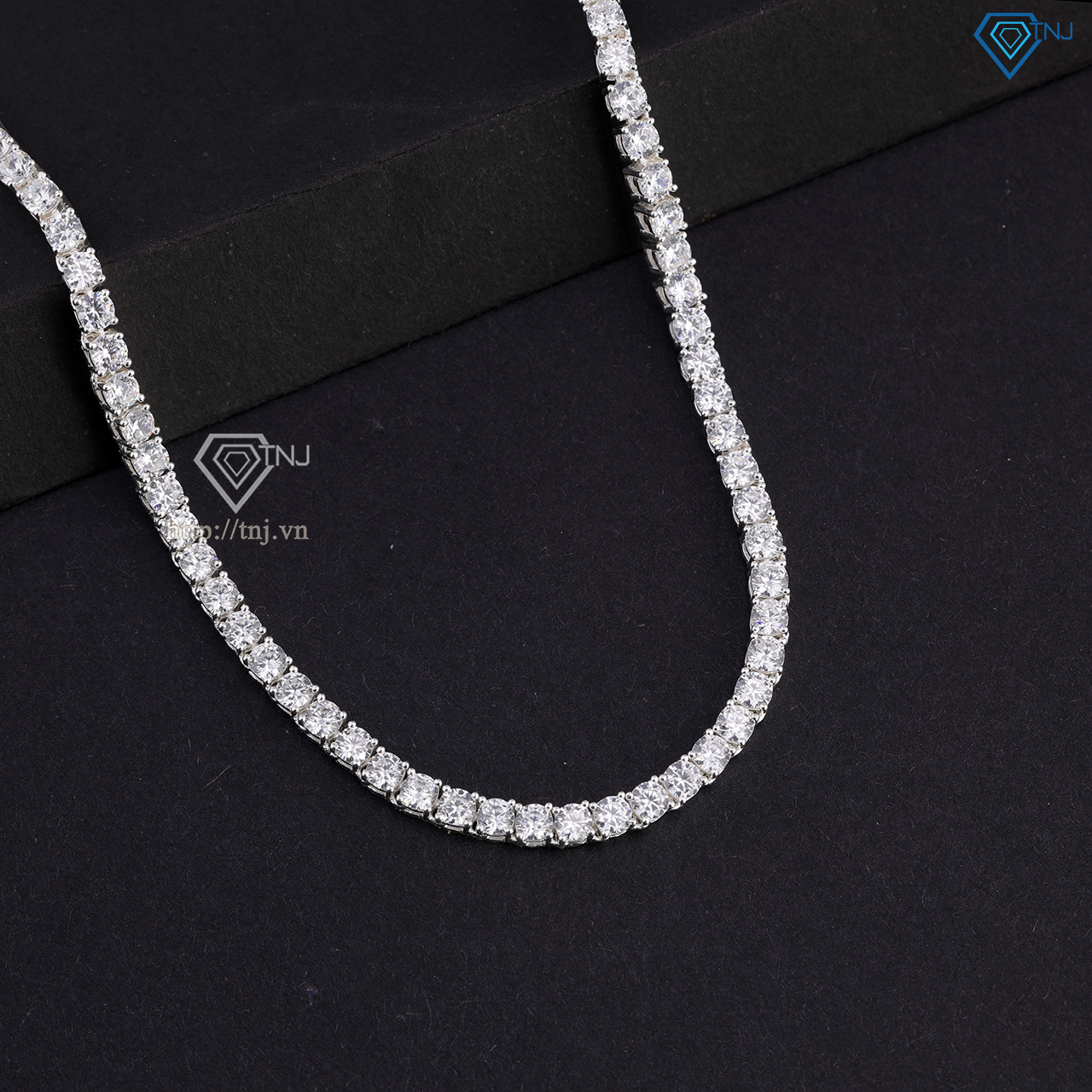 Dây chuyền bạc nữ tennis đính đá 3mm DNK0031