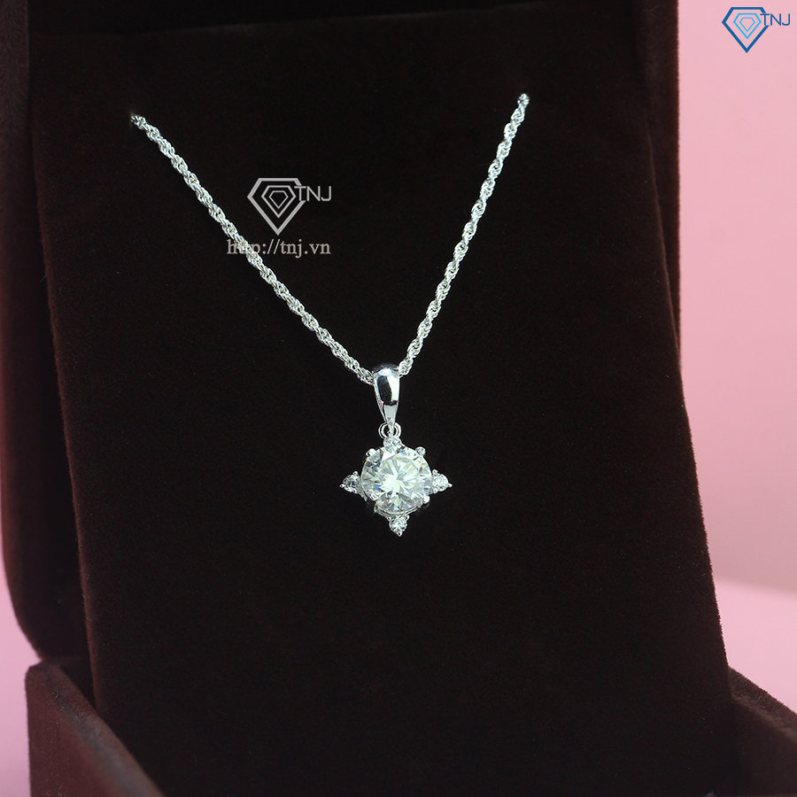 Dây chuyền nữ đơn giản đính kim cương Moissanite 7.0mm DCNM0061
