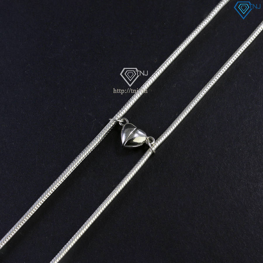 Vòng tay đôi bạc vòng tay cặp bạc đơn giản khắc tên theo yêu cầu LTD0062