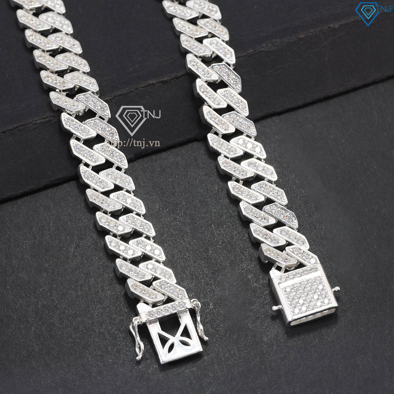 Lắc tay nam Cuban bản 11mm LTA0146