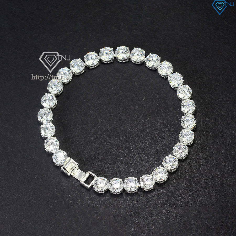 Lắc tay bạc Tennis cho nam đính đá 6mm LTA0175