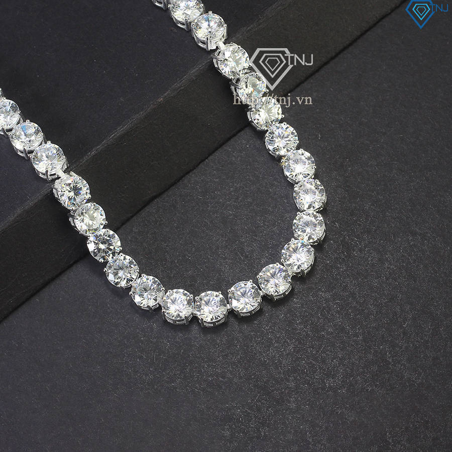 Lắc tay bạc Tennis cho nam đính đá 6mm LTA0175