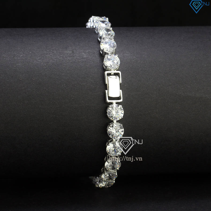 Lắc tay bạc Tennis cho nam đính đá 6mm LTA0175