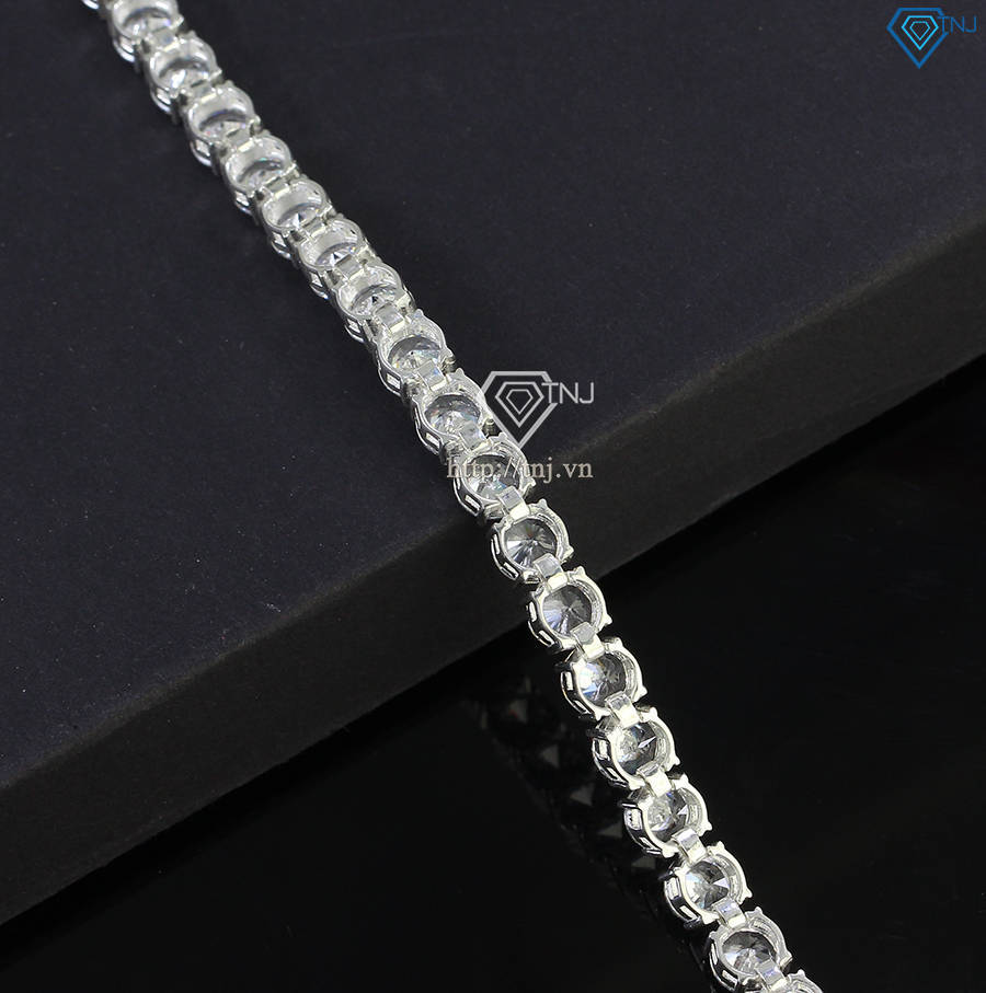 Lắc tay bạc Tennis cho nam đính đá 6mm LTA0175