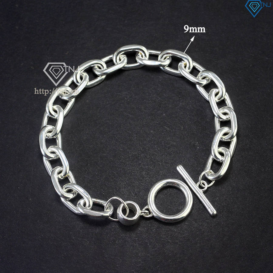 Lắc tay bạc nam mắt xích to Hiphop LTA0182