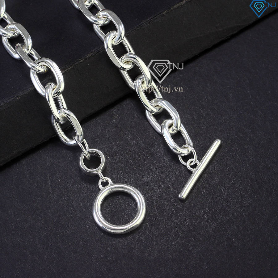 Lắc tay bạc nam mắt xích to Hiphop LTA0182