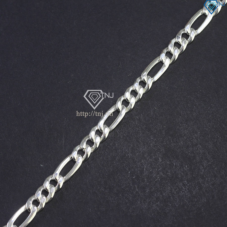 Lắc tay bạc nam mắt xích cách điệu 6mm LTA0187