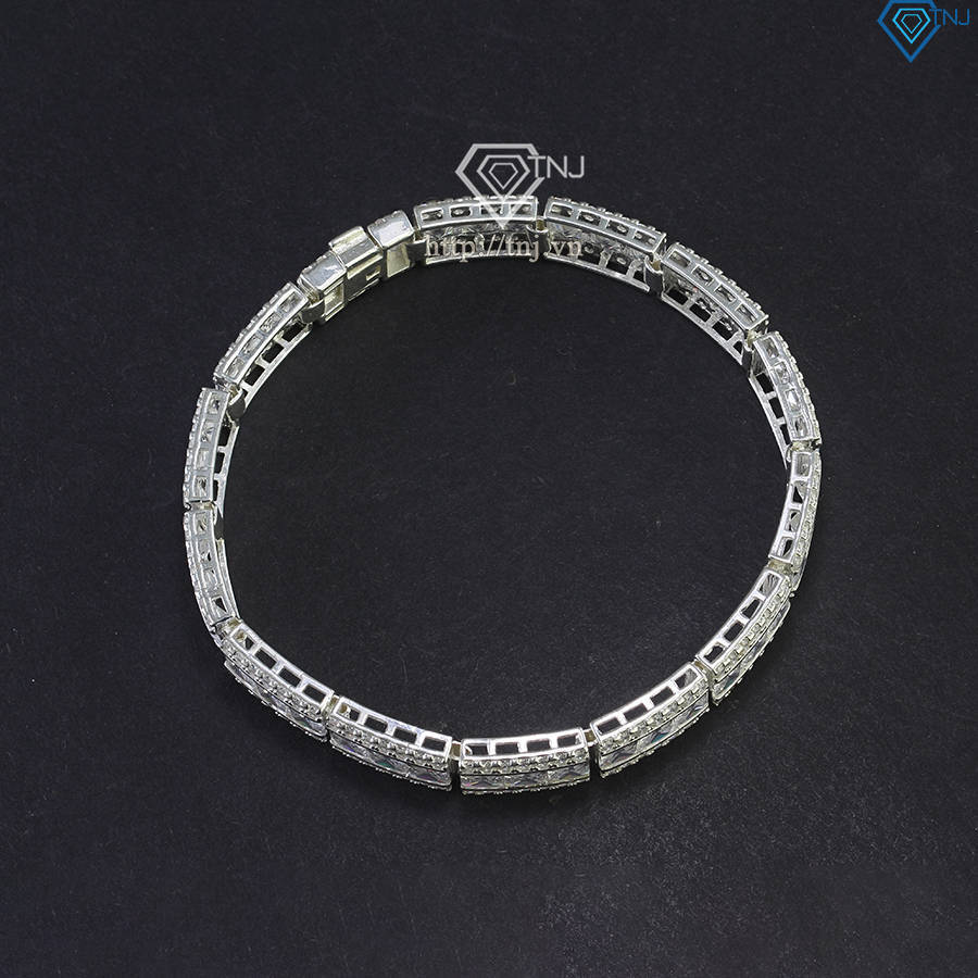 Lắc tay bạc cho nam đính đá sang trọng LTA0195