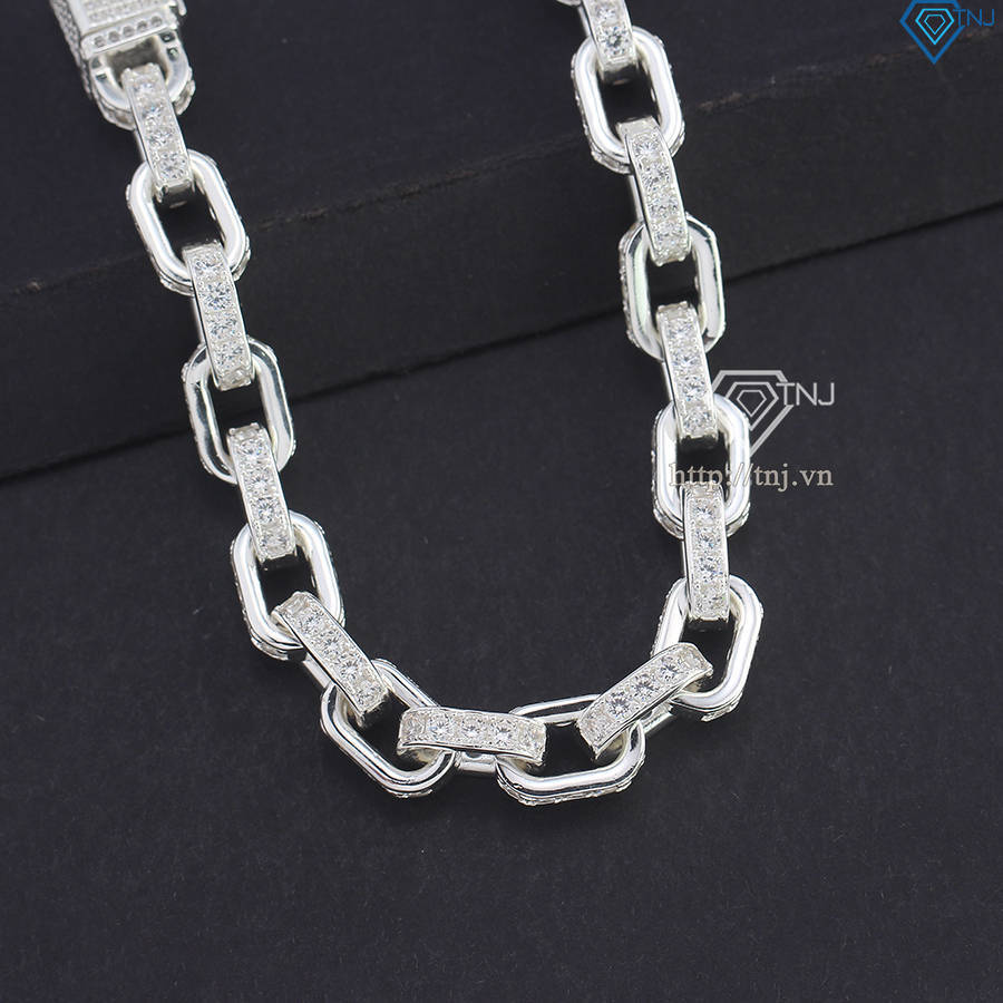 Lắc tay nam mắt xích cao cấp đính đá đẹp LTA0203