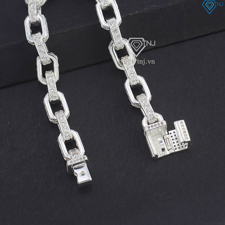 Lắc tay nam mắt xích cao cấp đính đá đẹp LTA0203