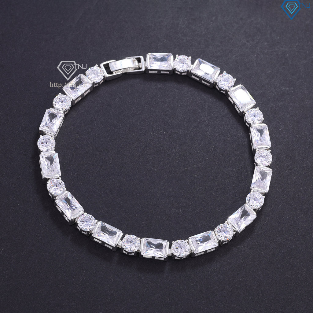 Lắc tay Tennis bạc cho nam đính đá cá tính LTA0206