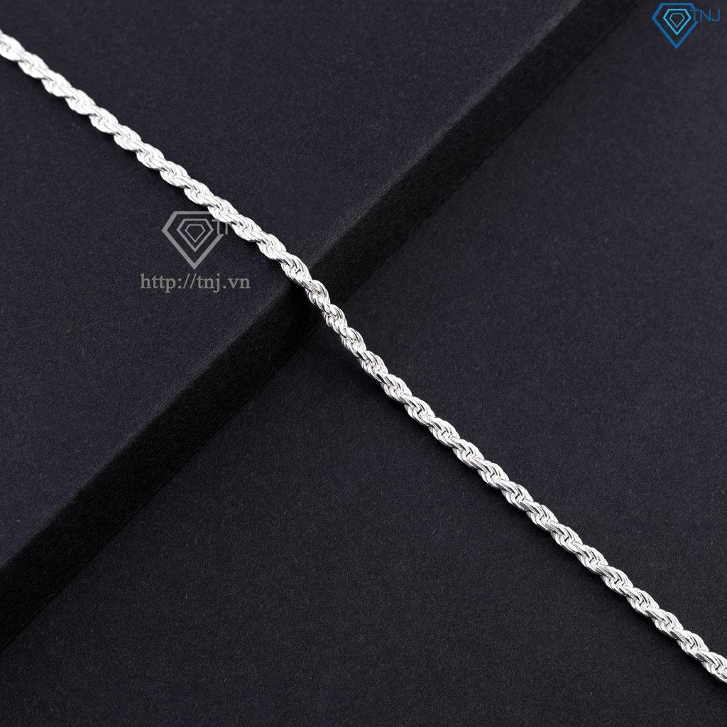 Lắc tay bạc nam dạng xoắn cá tính LTA0228