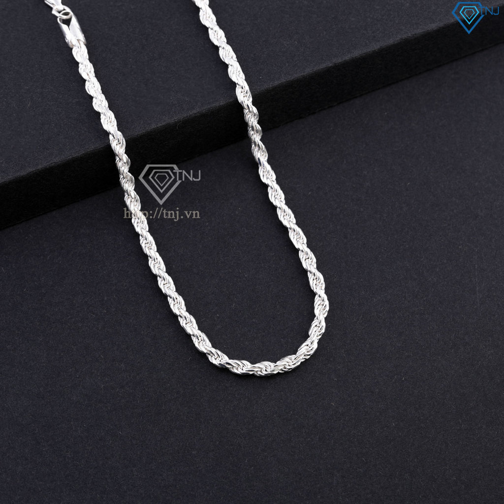 Lắc tay bạc nam dạng xoắn cá tính LTA0228