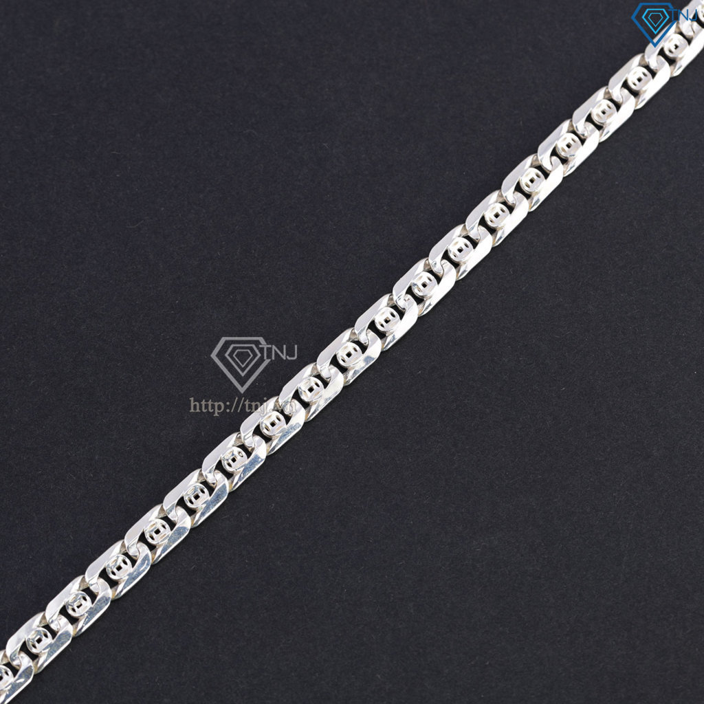 Lắc tay bạc nam hoạ tiết kim tiền LTA0229