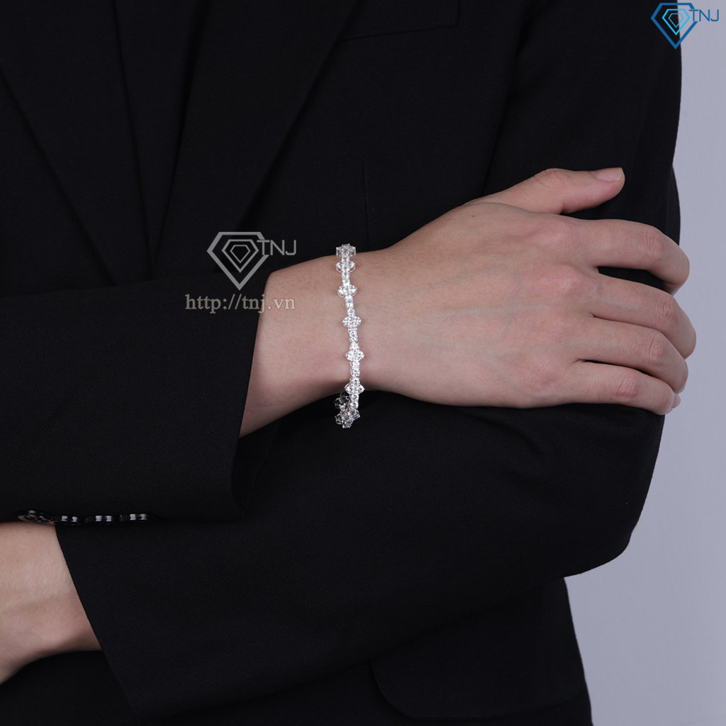 Lắc tay Tennis bạc hình thánh giá LTA0239