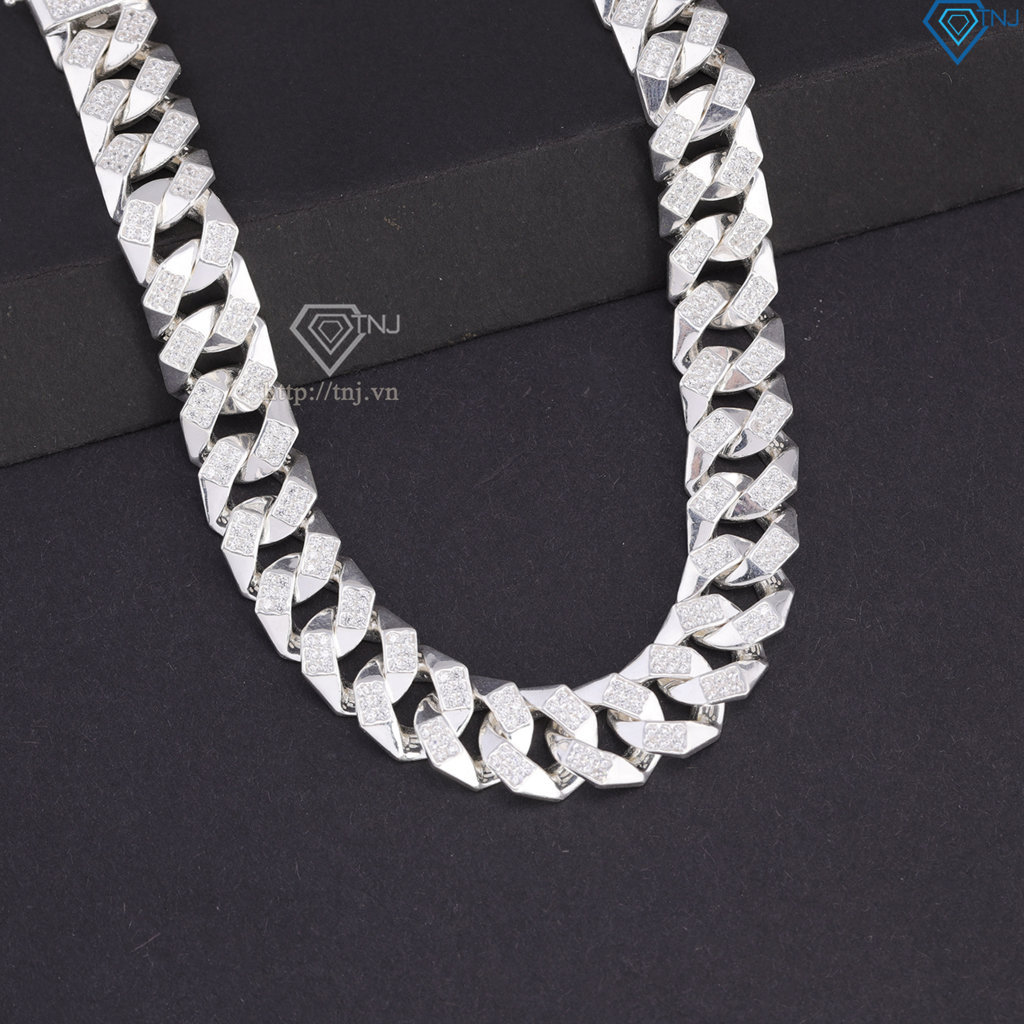 Lắc tay nam Cuban bản nhỏ 10mm cách điệu LTA0213