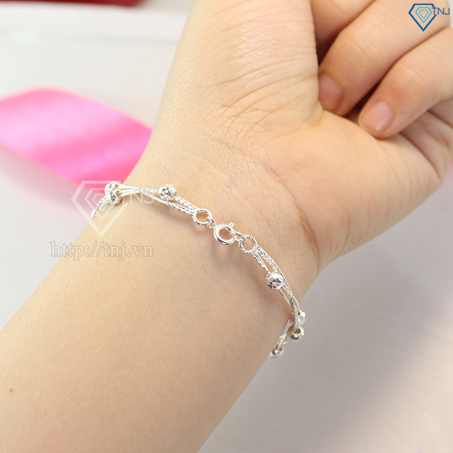 Lắc tay kiềng bạc nữ đẹp LTN0119