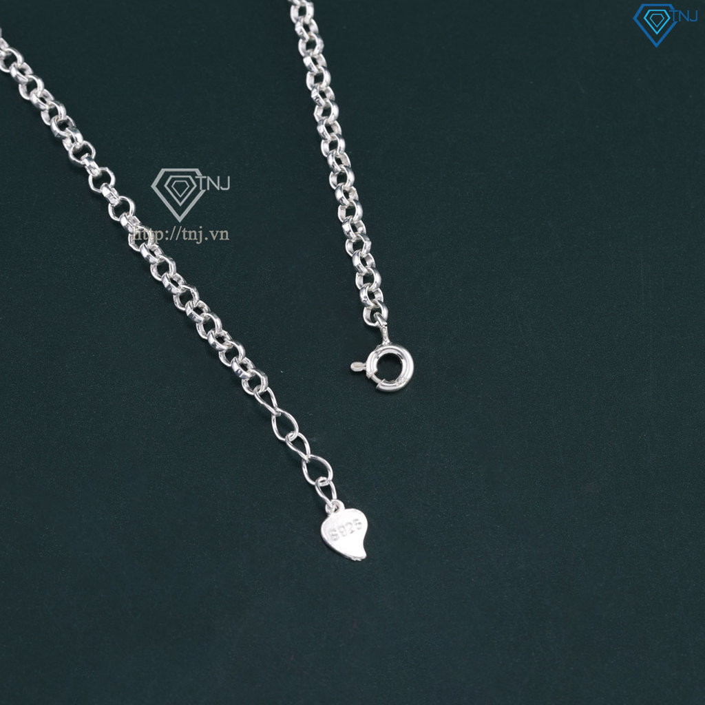 Lắc tay bạc nữ có chuông khắc tên LTN0172