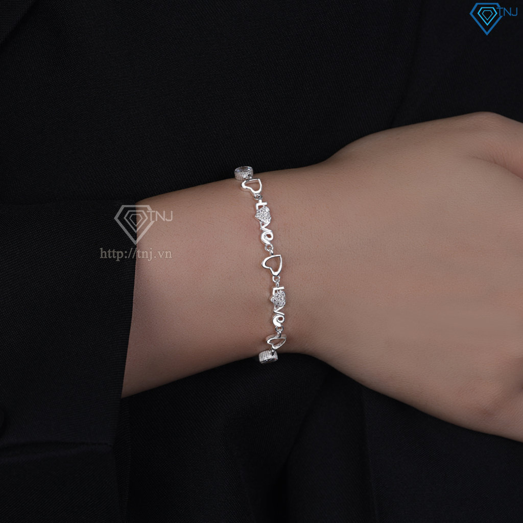 Lắc tay bạc nữ đẹp chữ Love LTN0181