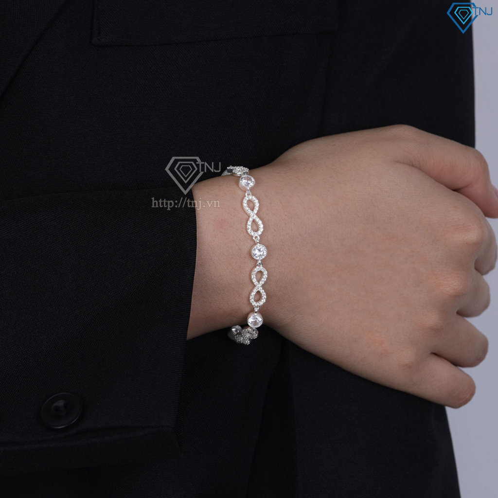Lắc tay bạc nữ cao cấp hình vô cực LTN0182