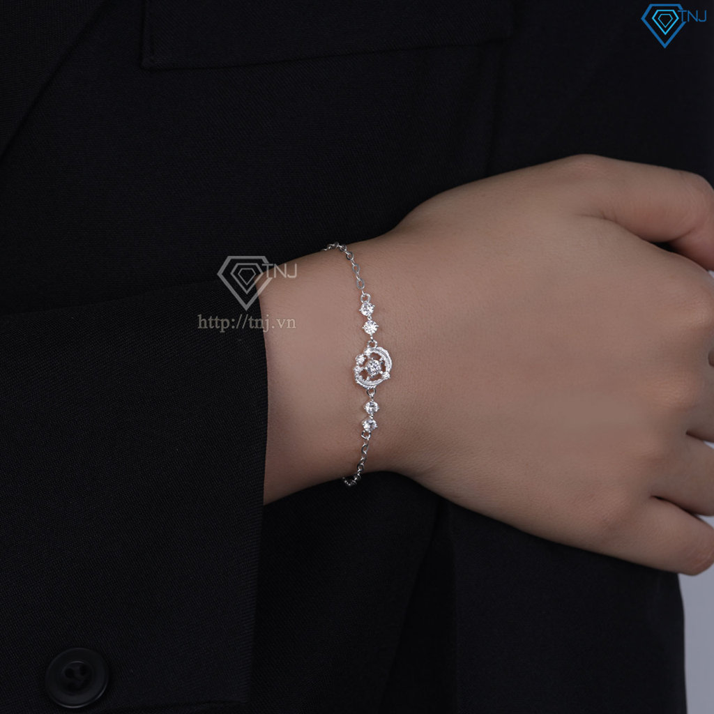 Vòng tay lông vũ bằng bạc cho nữ LTN0257