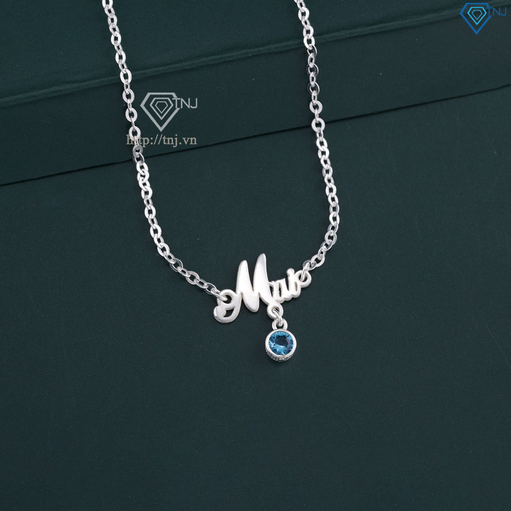 Lắc tay bạc nữ đính đá theo mệnh khắc tên theo yêu cầu LTN0291