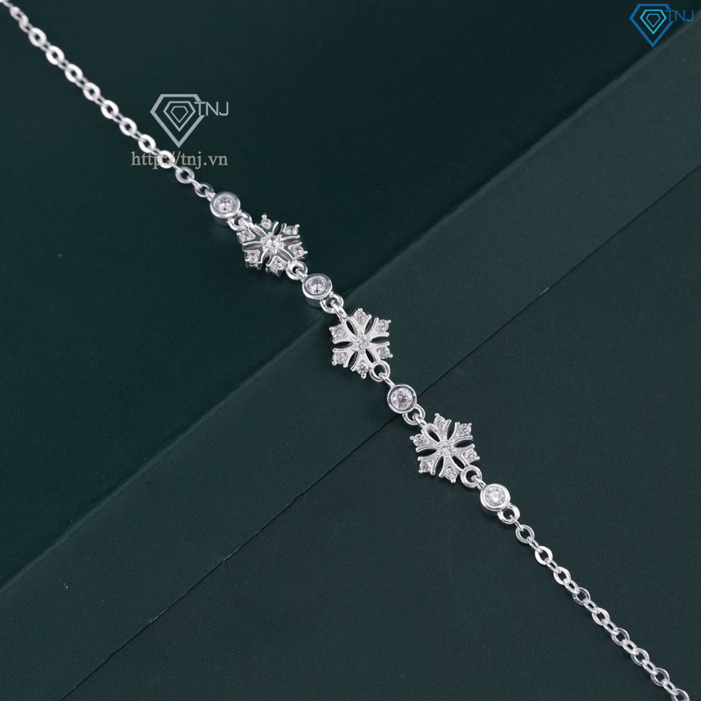 Lắc tay bạc nữ hình bông tuyết đẹp LTN0315