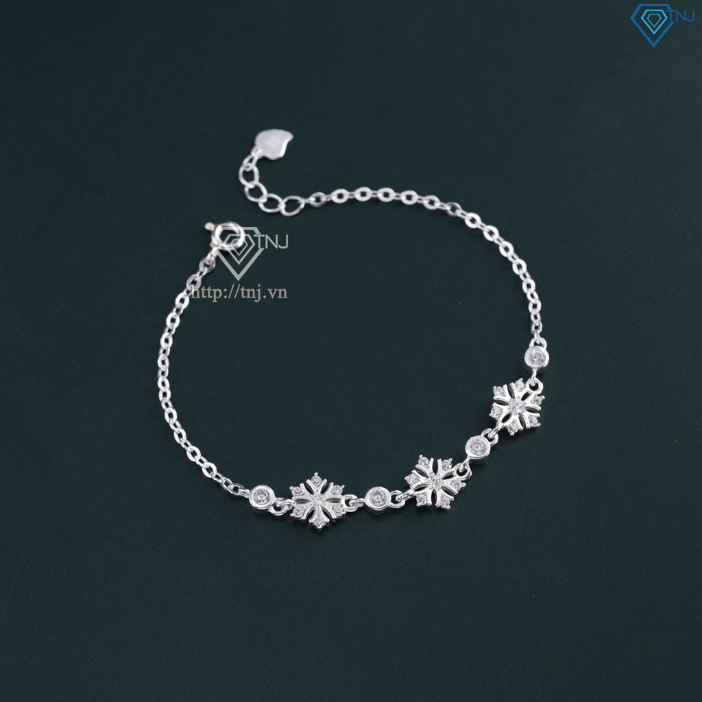 Lắc tay bạc nữ hình bông tuyết đẹp LTN0315