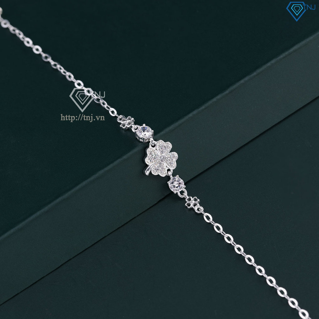 Lắc tay bạc nữ hình cỏ 4 lá đẹp LTN0316