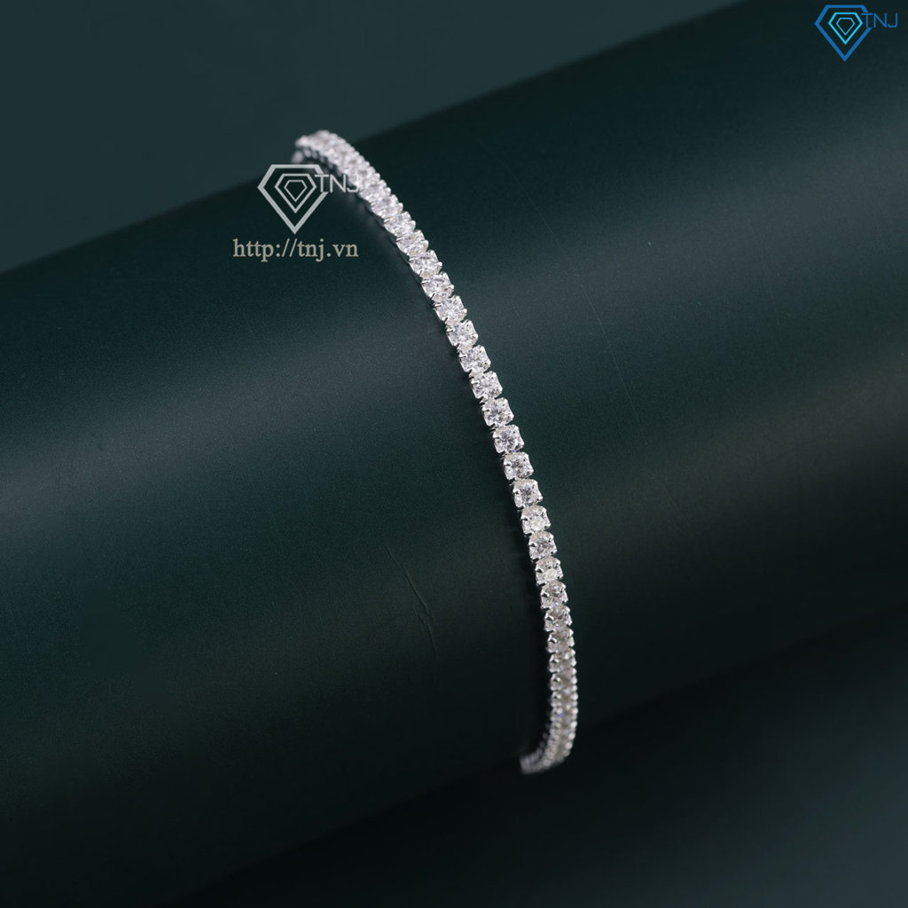 Lắc tay bạc cho nữ đính đá dây rút LTN0326