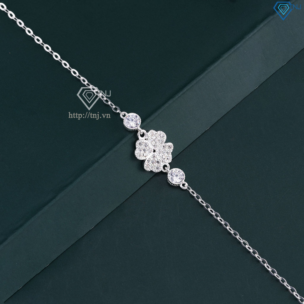 Lắc tay cỏ 4 lá may mắn đính đá LTN0363