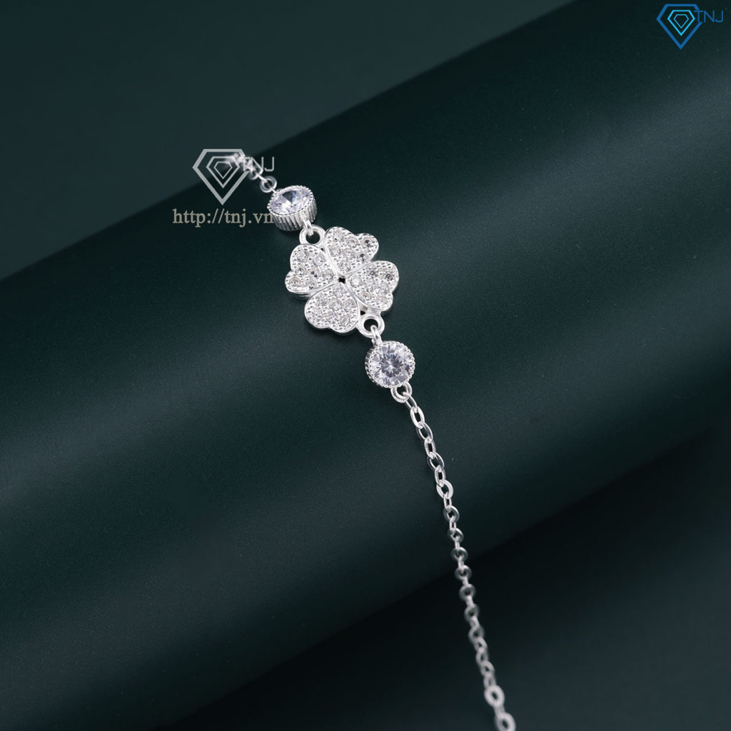 Lắc tay cỏ 4 lá may mắn đính đá LTN0363