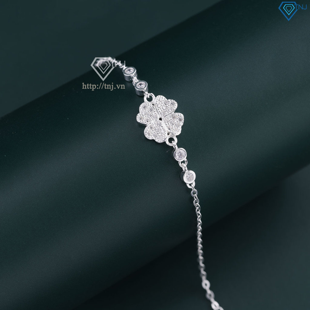 Lắc tay cỏ 4 lá may mắn đính đá giá rẻ LTN0386