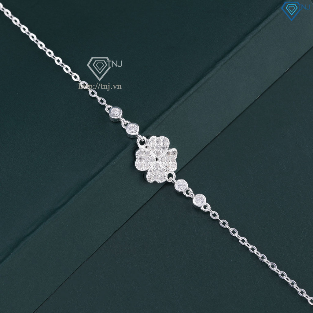 Lắc tay cỏ 4 lá may mắn đính đá giá rẻ LTN0386