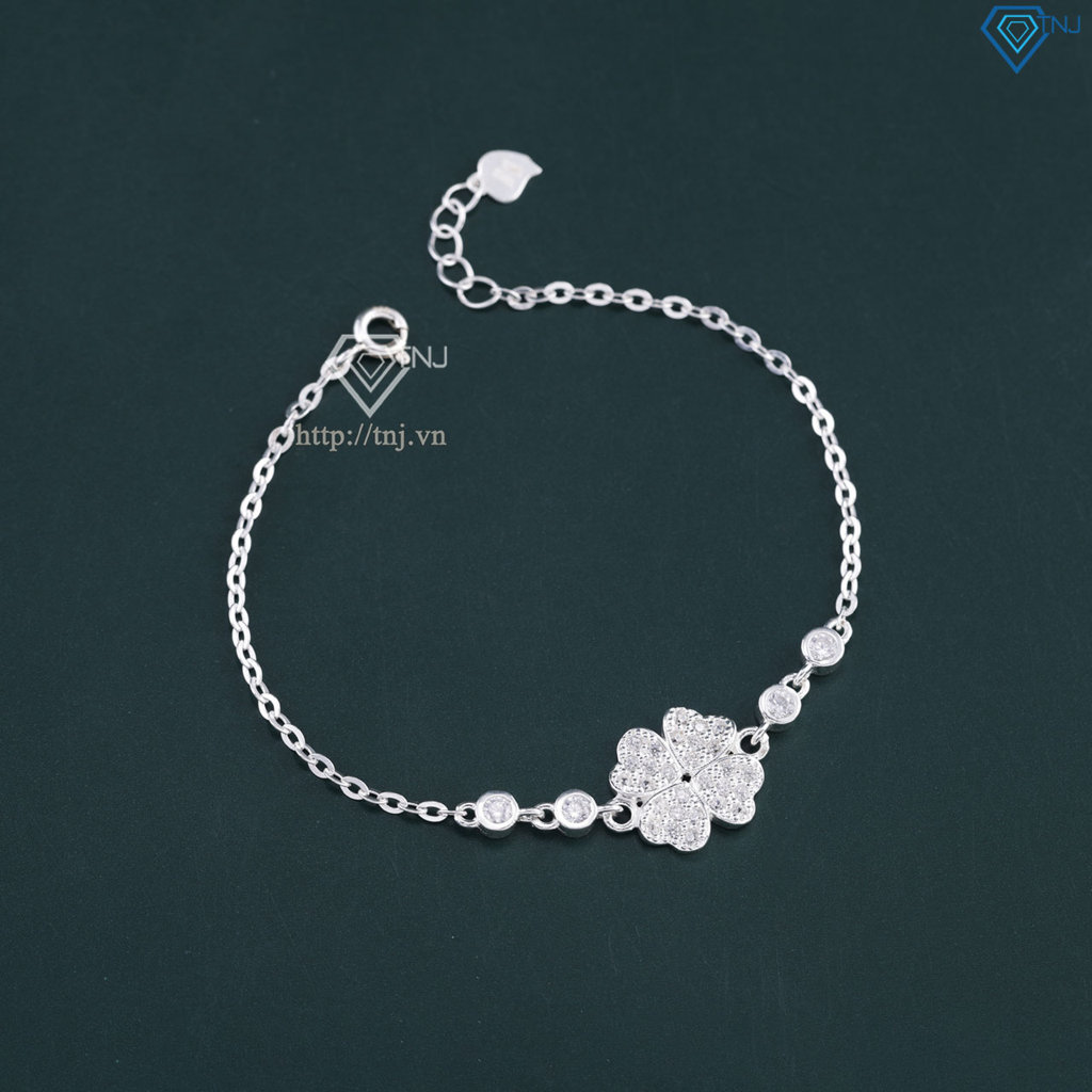 Lắc tay cỏ 4 lá may mắn đính đá giá rẻ LTN0386