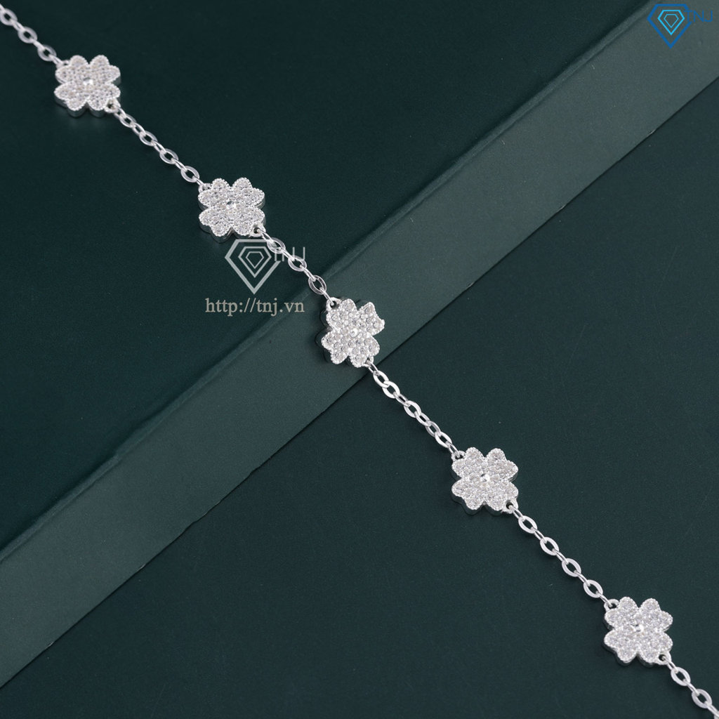 Lắc tay cỏ 4 lá may mắn đính đá LTN0411