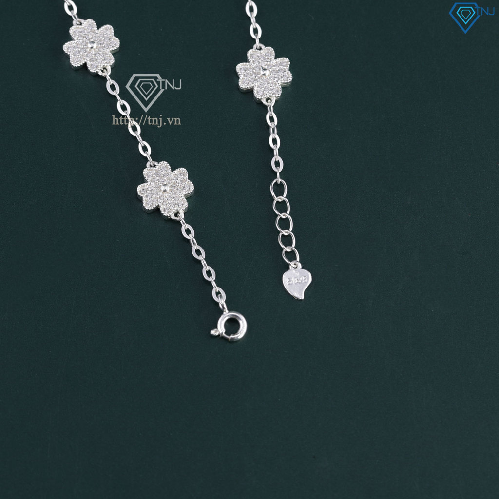 Lắc tay cỏ 4 lá may mắn đính đá LTN0411