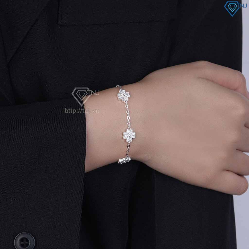 Lắc tay cỏ 4 lá may mắn đính đá LTN0411