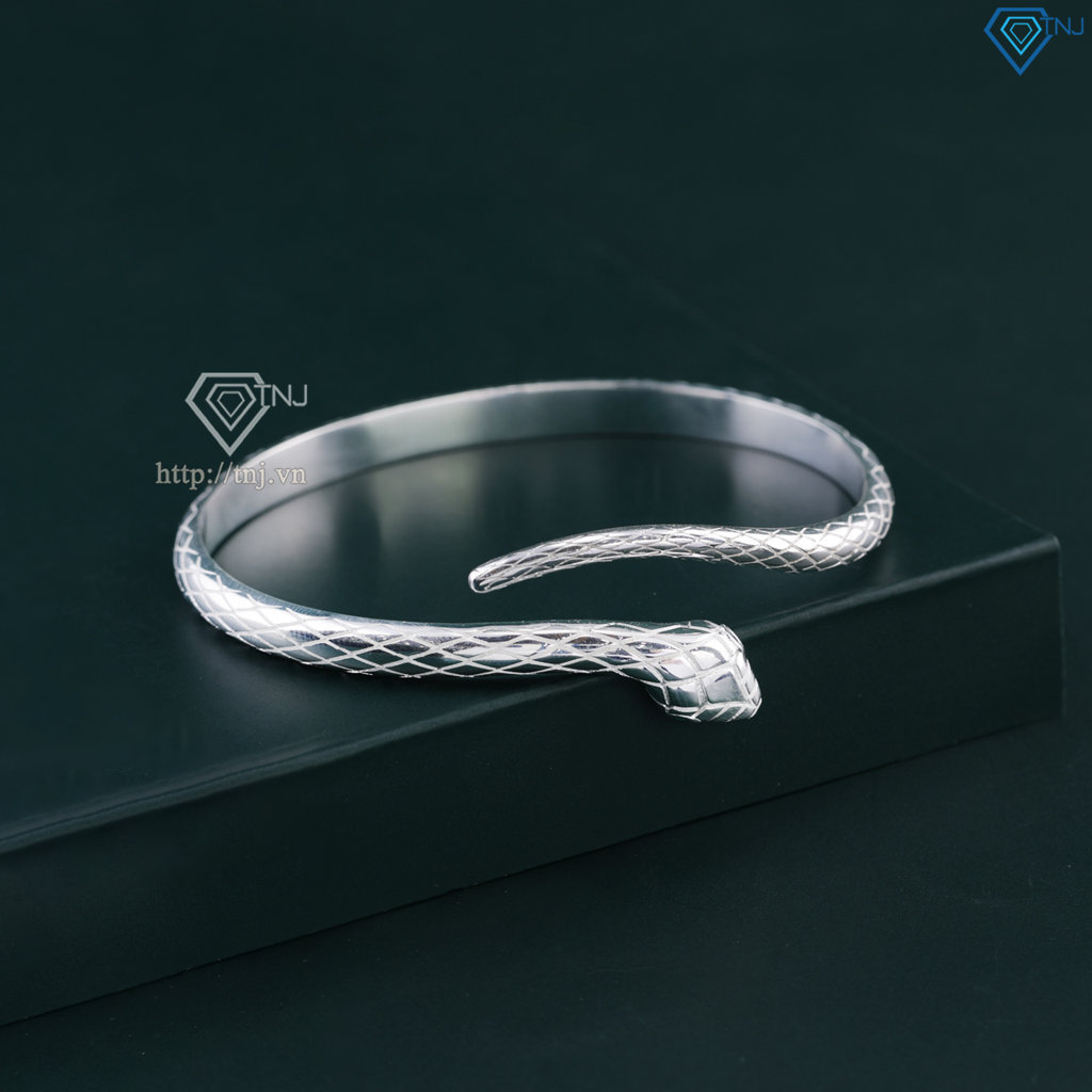 Lắc tay bạc nữ hình con rắn dạng kiềng LTN0453