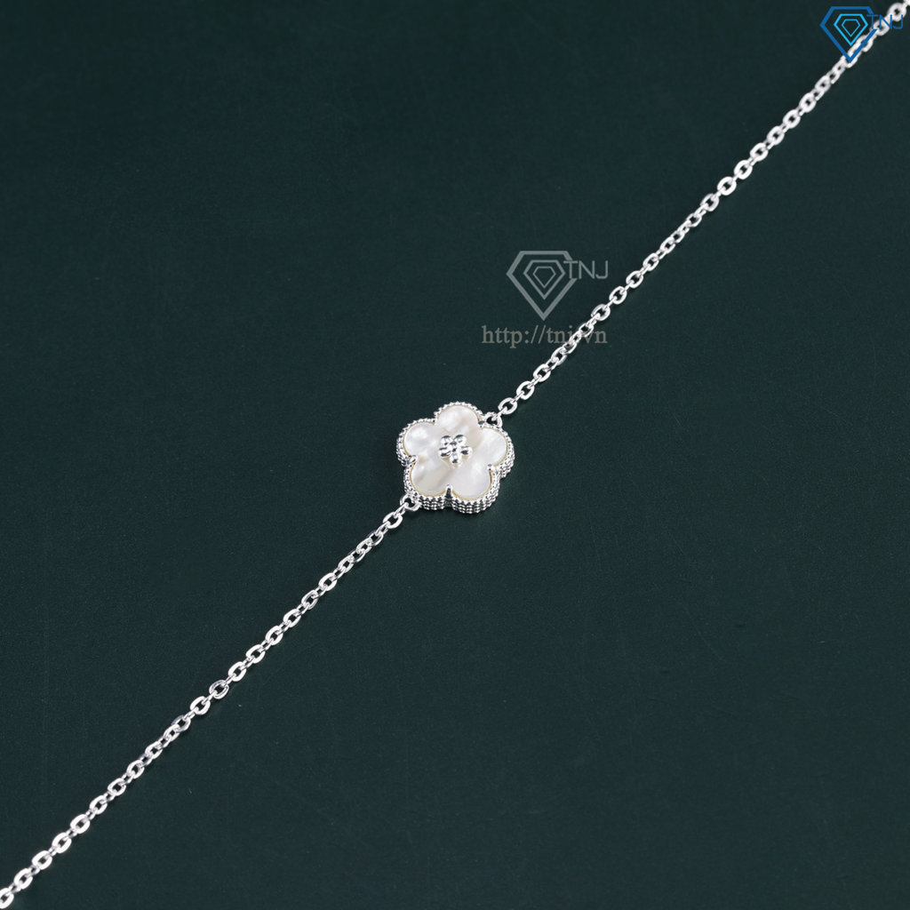 Lắc tay bạc nữ hoa 5 cánh đơn giản LTN0458