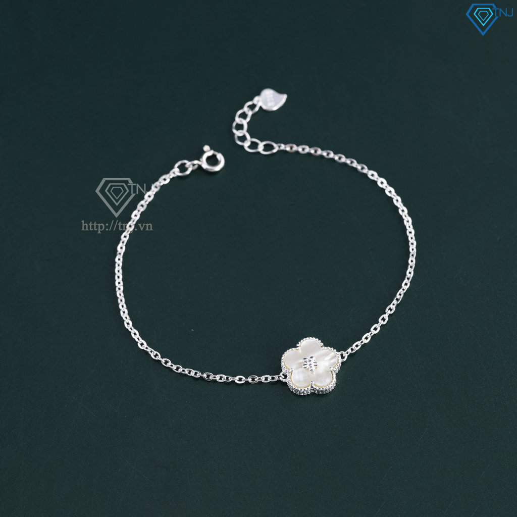 Lắc tay bạc nữ hoa 5 cánh đơn giản LTN0458