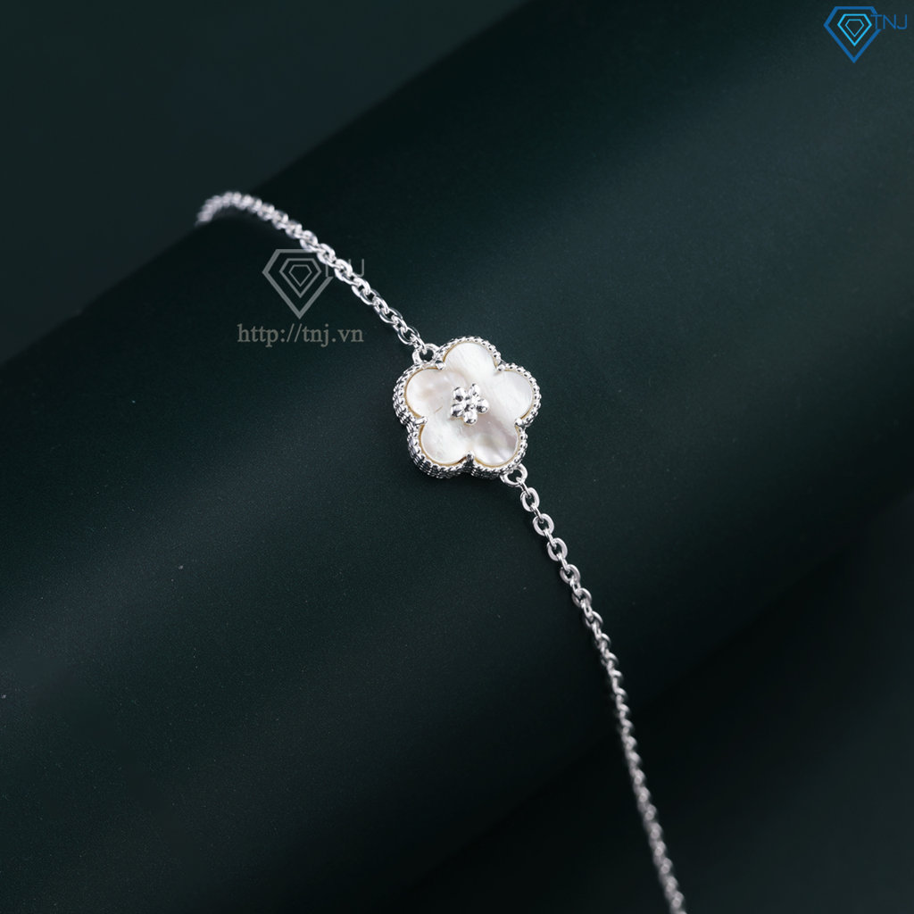 Lắc tay bạc nữ hoa 5 cánh đơn giản LTN0458
