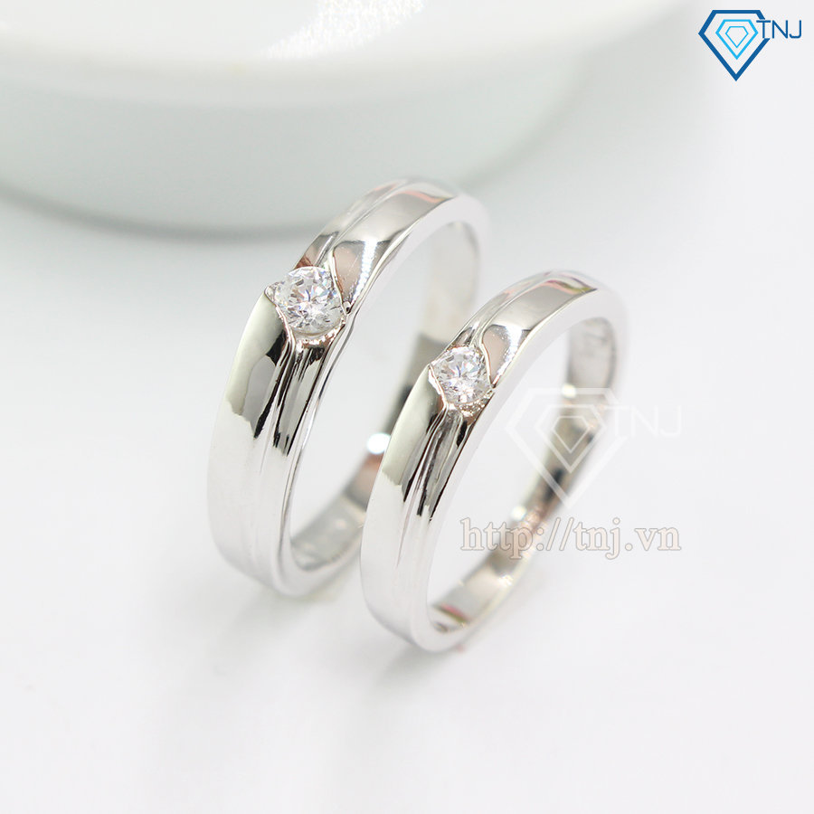 Nhẫn đôi bạc nhẫn cặp bạc đơn giản ND0015