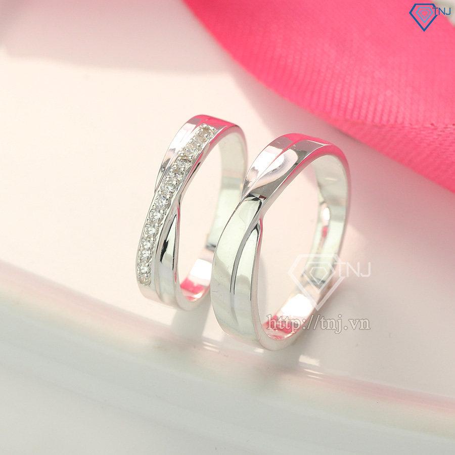 Nhẫn đôi bạc nhẫn cặp bạc cao cấp ND0136