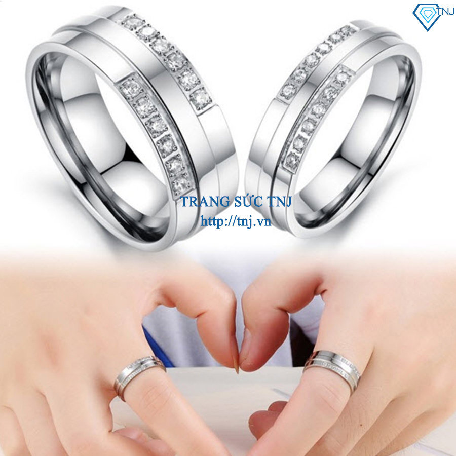 Nhẫn đôi bạc nhẫn cặp bạc đẹp ND0163
